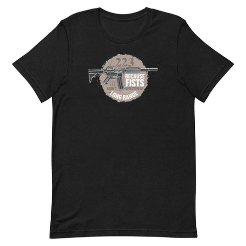.223 Because Fists Aren't Effective Short-sleeve Pro 2nd Amendment t-shirt - Mainstream Freedom